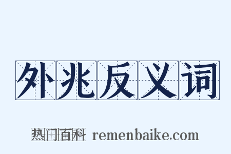 外兆反义词是什么意思的图片